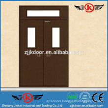 JK-F9002 Jiekai metal fire door price / standard fire door sizes / three windows fire door